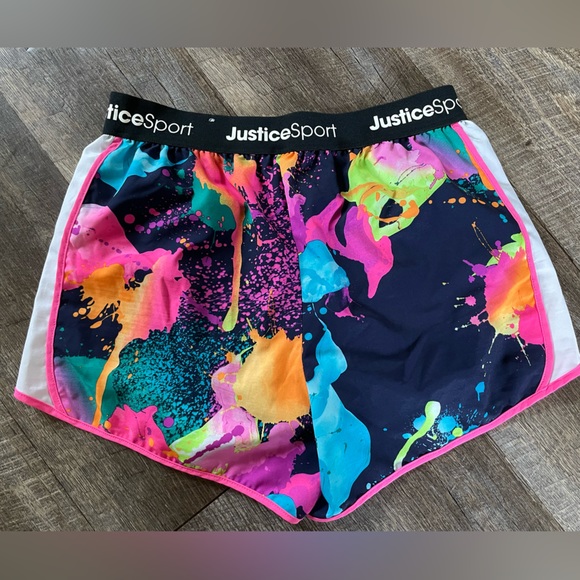 Justice Sport Athletic Shorts Large 12/14 - Picture 2 of 4